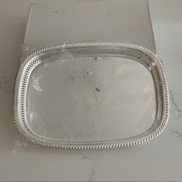Moroccan silver serving tray - Picture 5 of 6